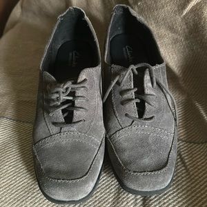 Clarks Booties. Gray Suede. Size 7
